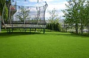Trampolines and Artificial Grass Play Areas