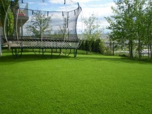 Trampolines and Artificial Grass Play Areas