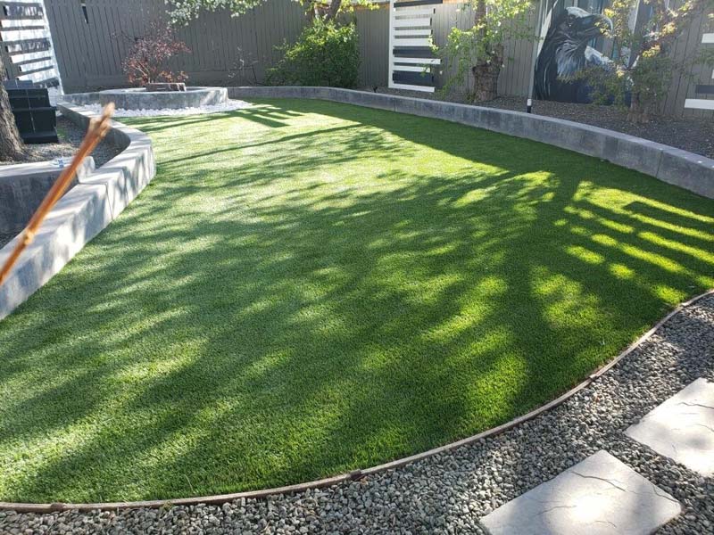 Residential turf install providing mud-free outdoor space